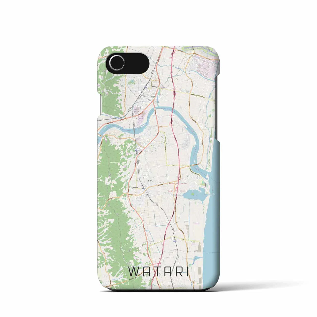 【亘理(宮城県)】地図柄iPhoneケース(バックカバータイプ)