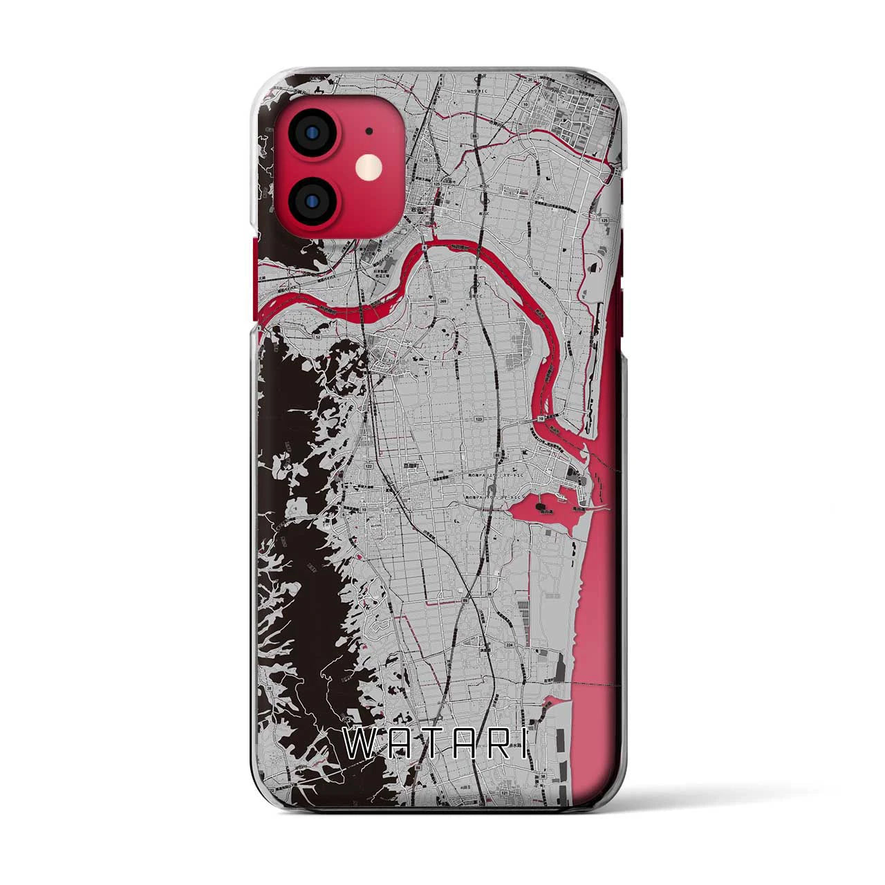 【亘理(宮城県)】地図柄iPhoneケース(クリアタイプ)