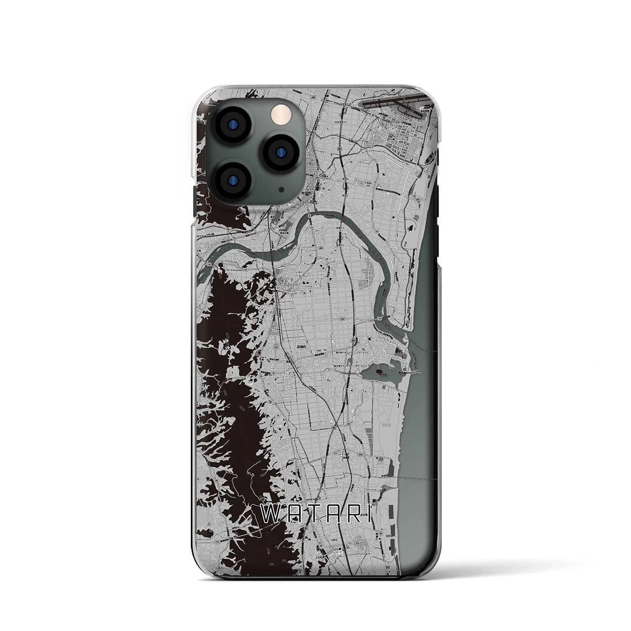 【亘理(宮城県)】地図柄iPhoneケース(クリアタイプ)