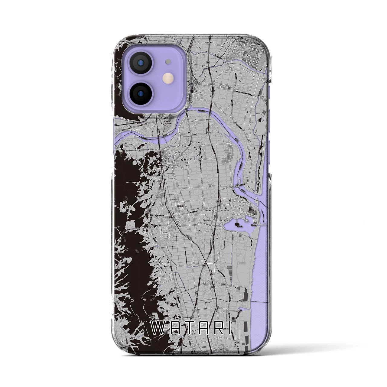 【亘理(宮城県)】地図柄iPhoneケース(クリアタイプ)