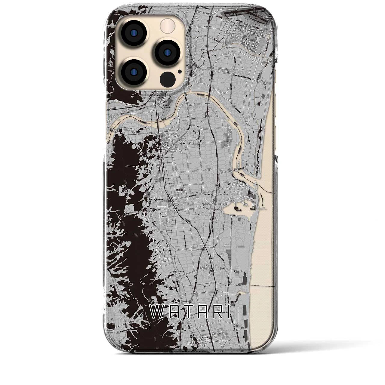 【亘理(宮城県)】地図柄iPhoneケース(クリアタイプ)