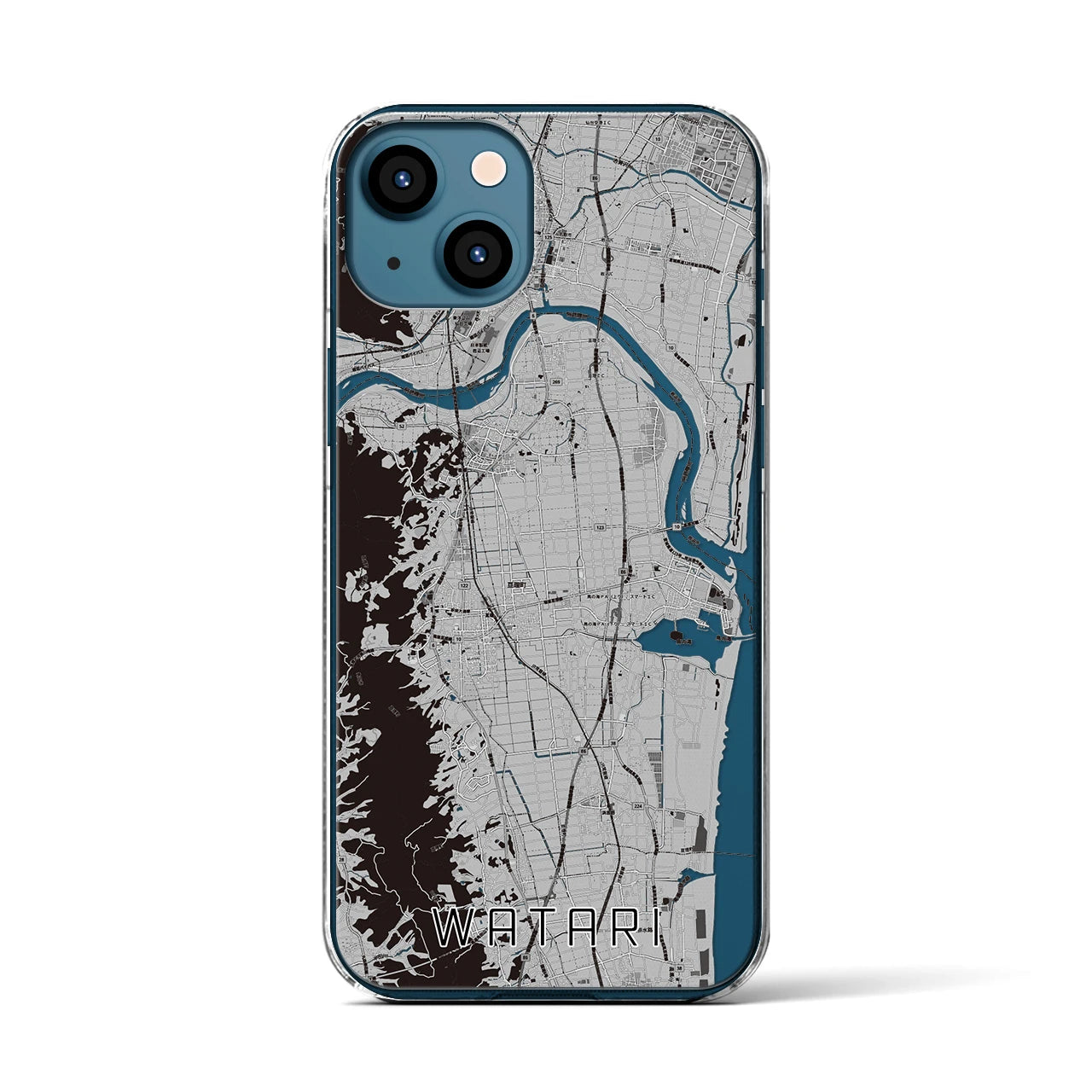 【亘理(宮城県)】地図柄iPhoneケース(クリアタイプ)