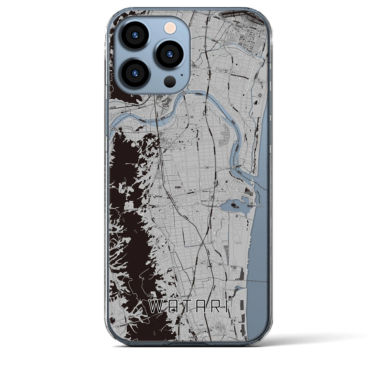 【亘理(宮城県)】地図柄iPhoneケース(クリアタイプ)