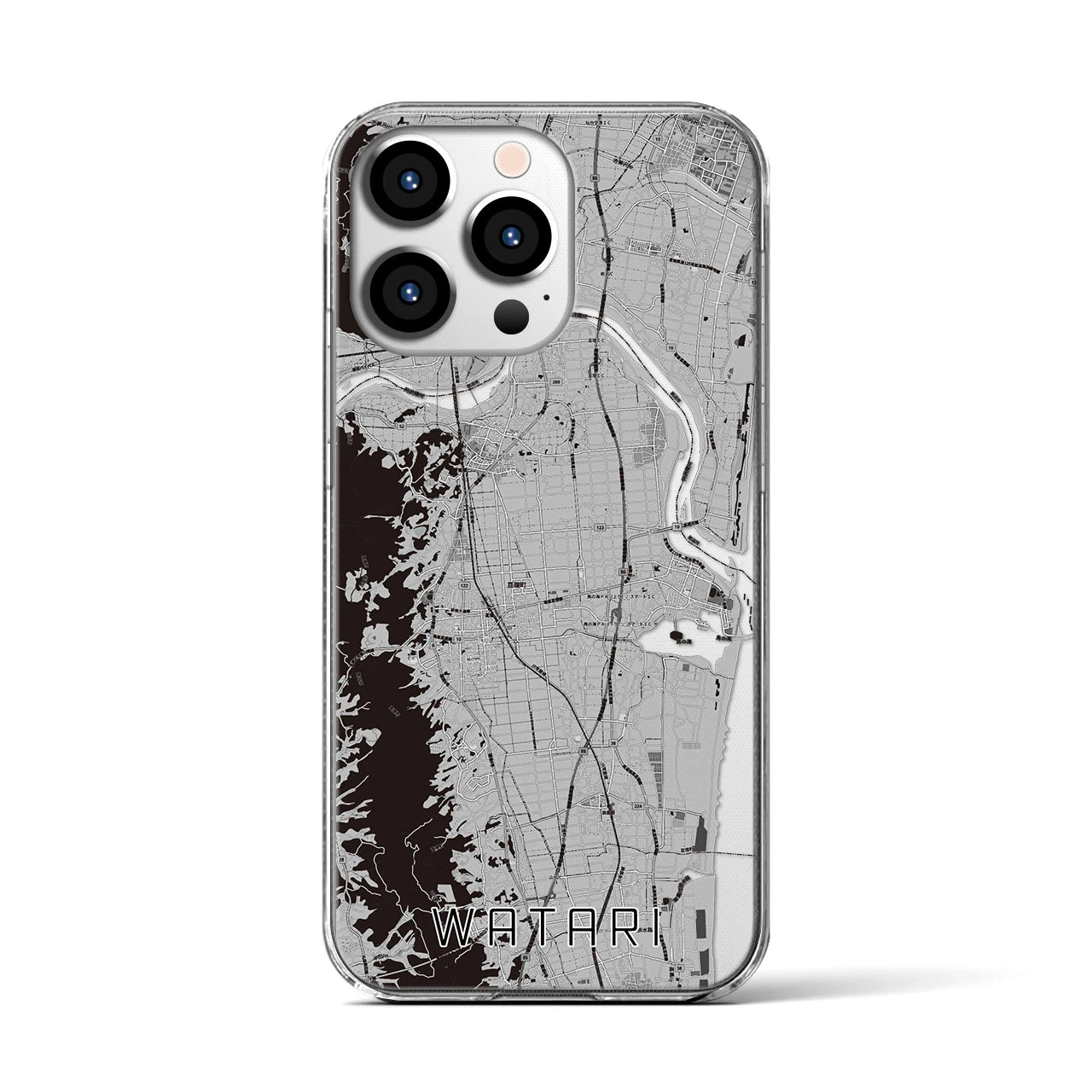 【亘理(宮城県)】地図柄iPhoneケース(クリアタイプ)