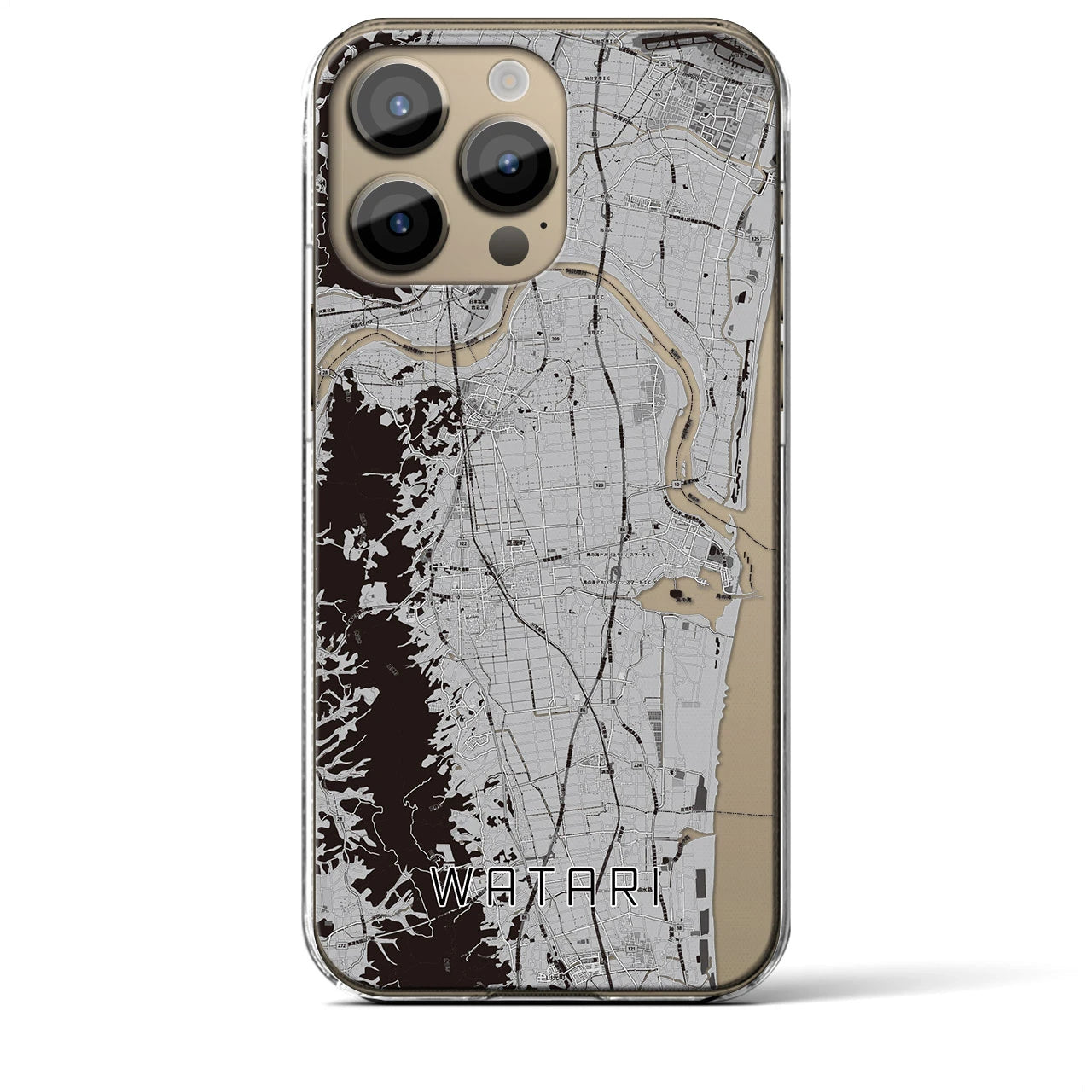 【亘理(宮城県)】地図柄iPhoneケース(クリアタイプ)