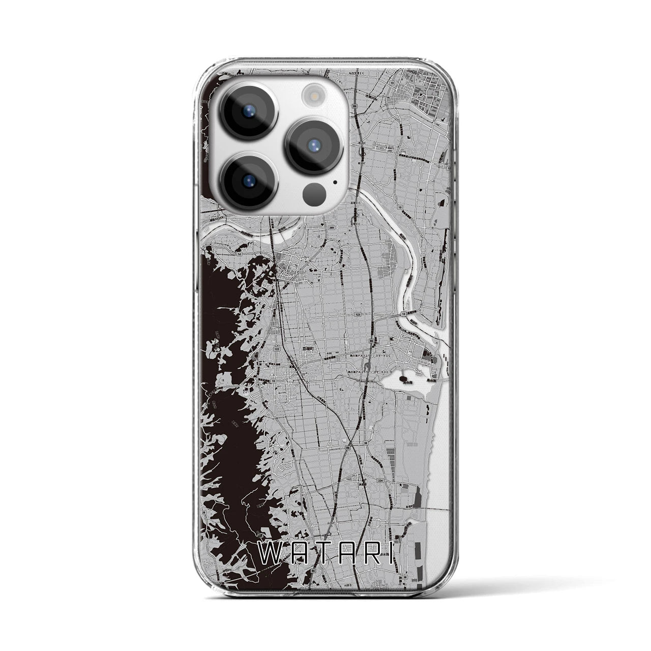 【亘理(宮城県)】地図柄iPhoneケース(クリアタイプ)