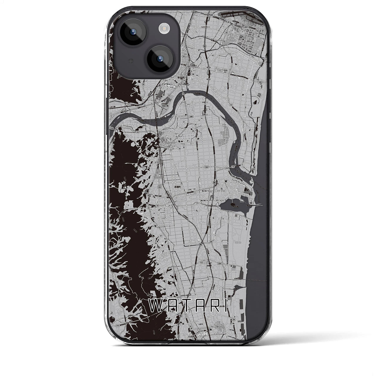 【亘理(宮城県)】地図柄iPhoneケース(クリアタイプ)