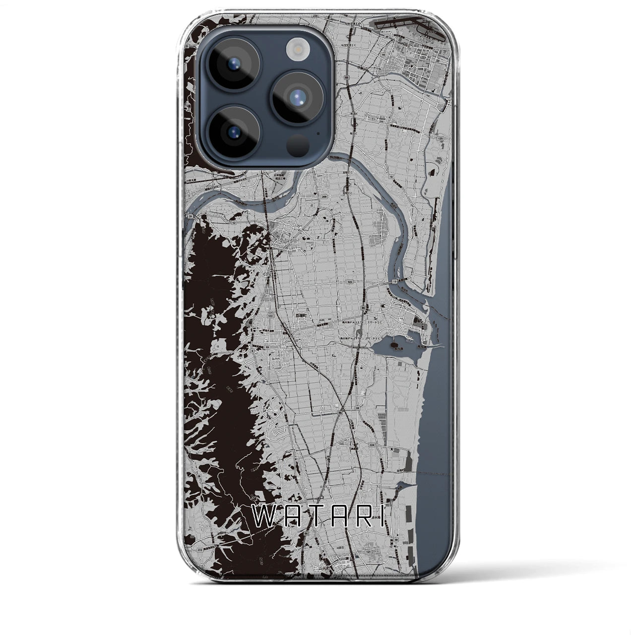 【亘理(宮城県)】地図柄iPhoneケース(クリアタイプ)