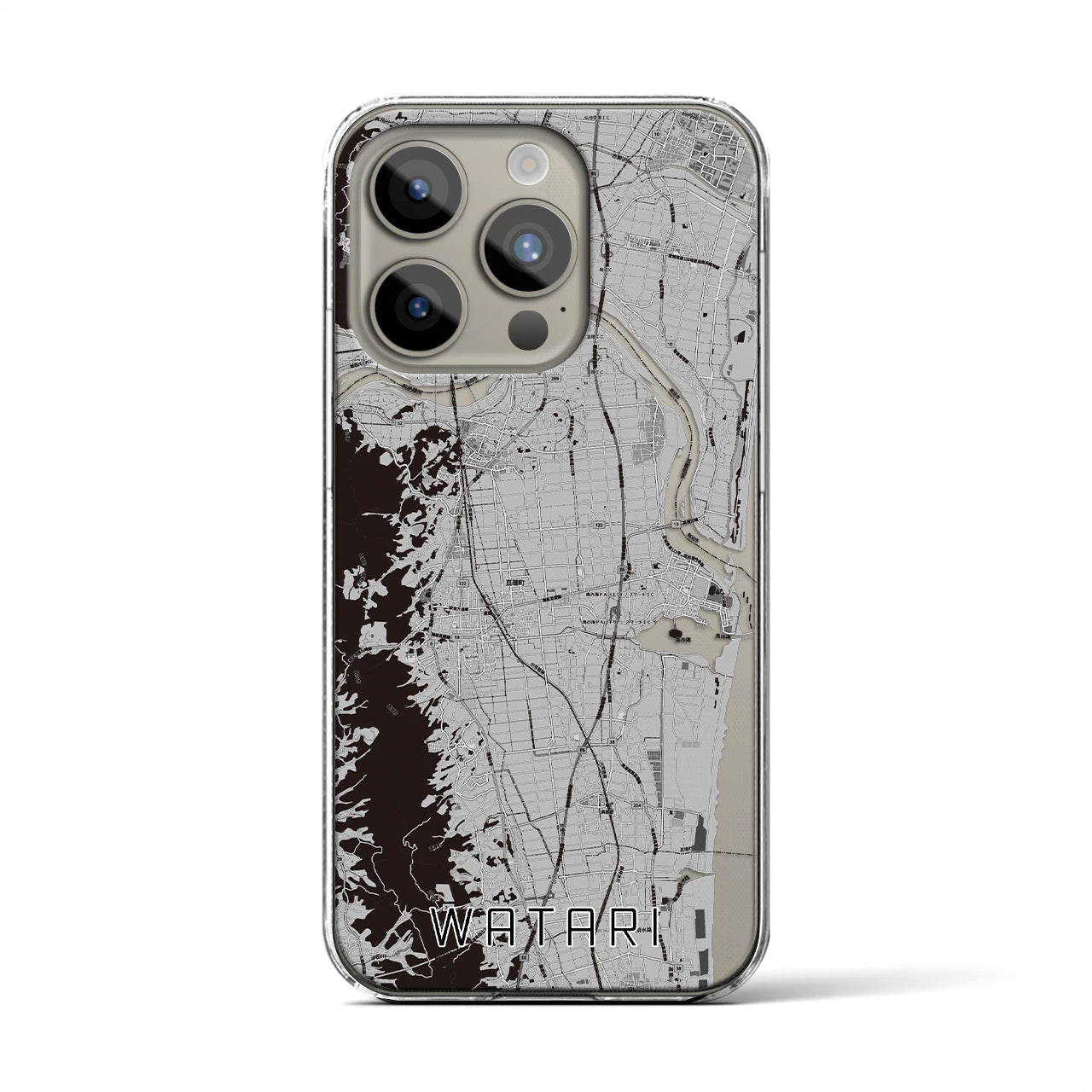 【亘理(宮城県)】地図柄iPhoneケース(クリアタイプ)