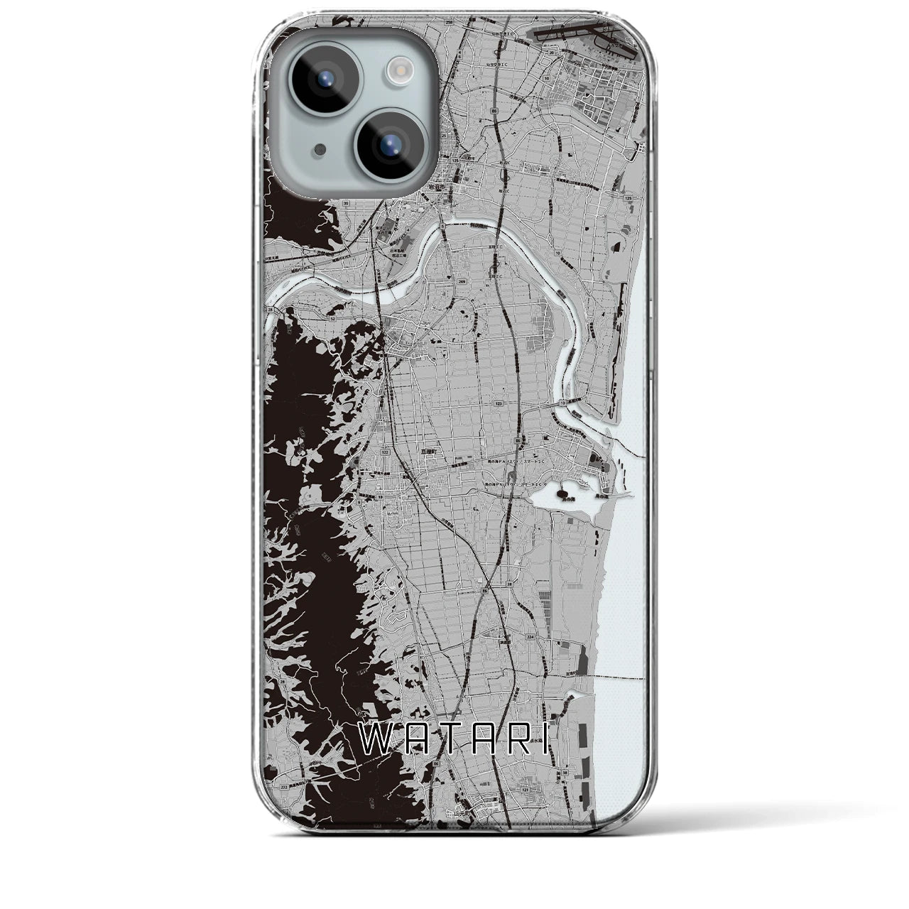 【亘理(宮城県)】地図柄iPhoneケース(クリアタイプ)