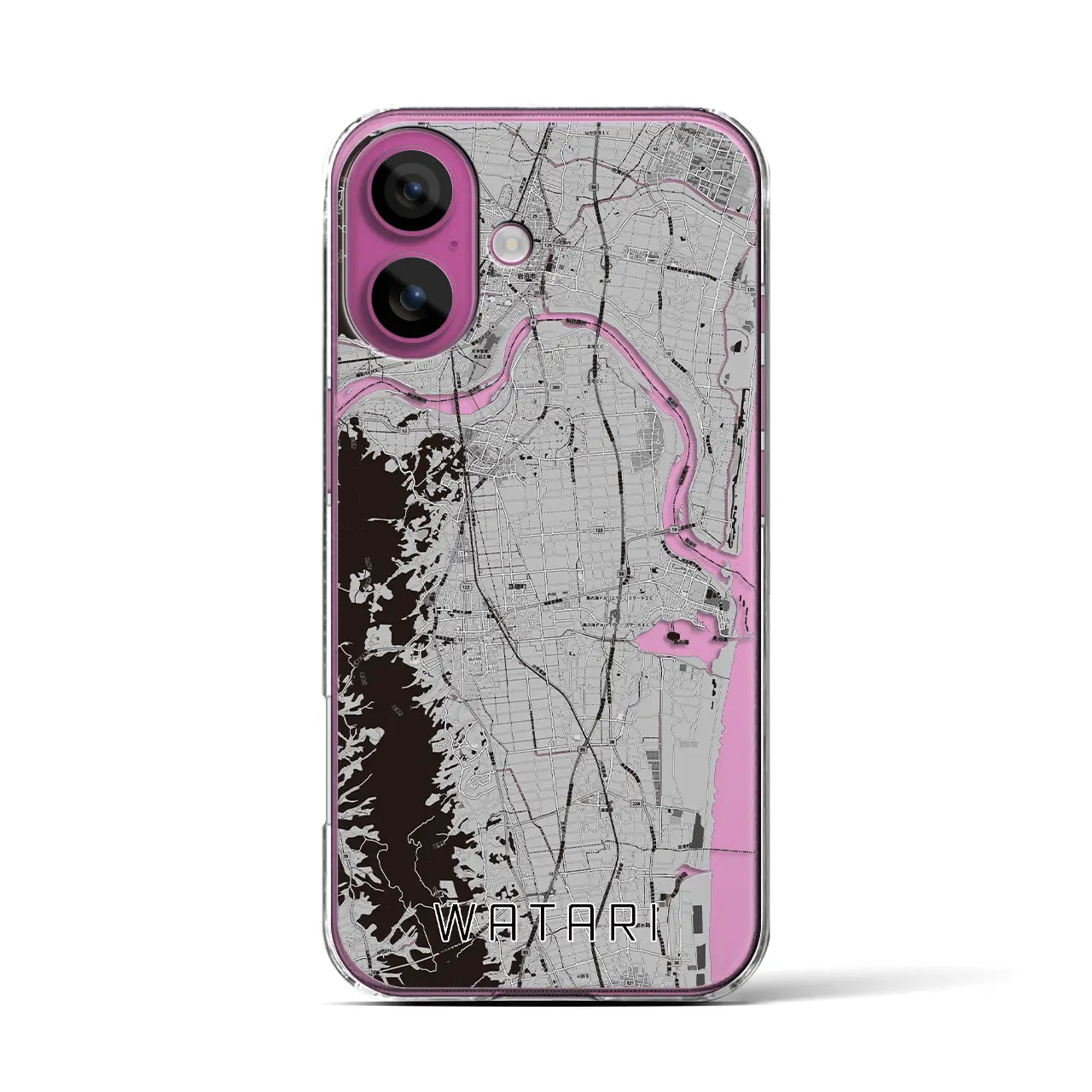 【亘理(宮城県)】地図柄iPhoneケース(クリアタイプ)