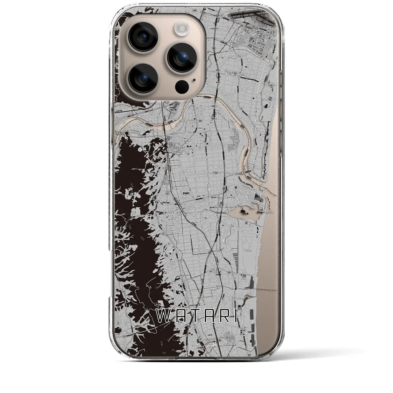 【亘理(宮城県)】地図柄iPhoneケース(クリアタイプ)