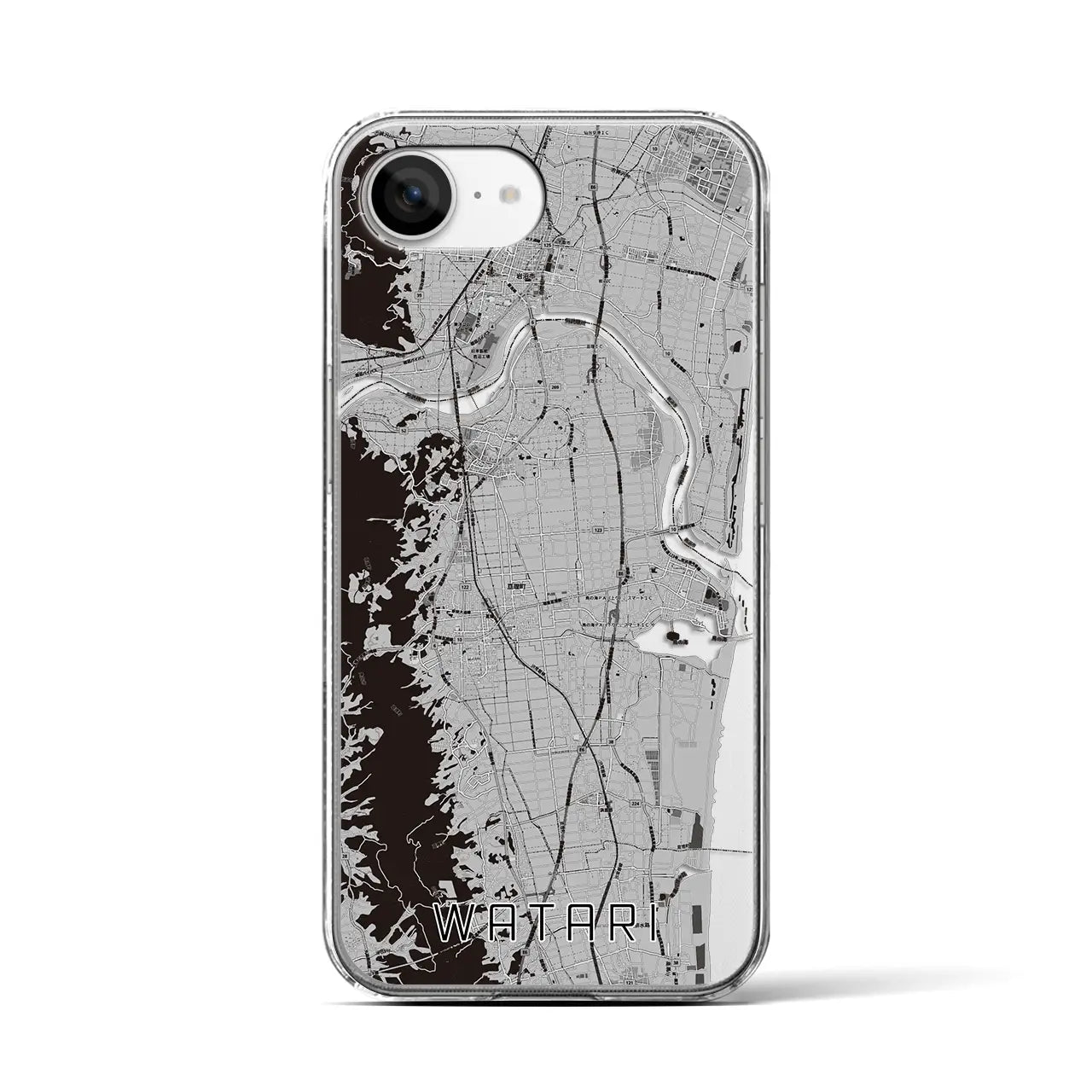 【亘理(宮城県)】地図柄iPhoneケース(クリアタイプ)