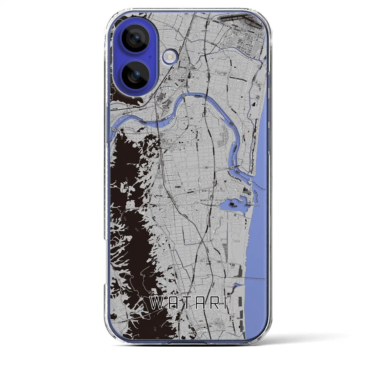 【亘理(宮城県)】地図柄iPhoneケース(クリアタイプ)