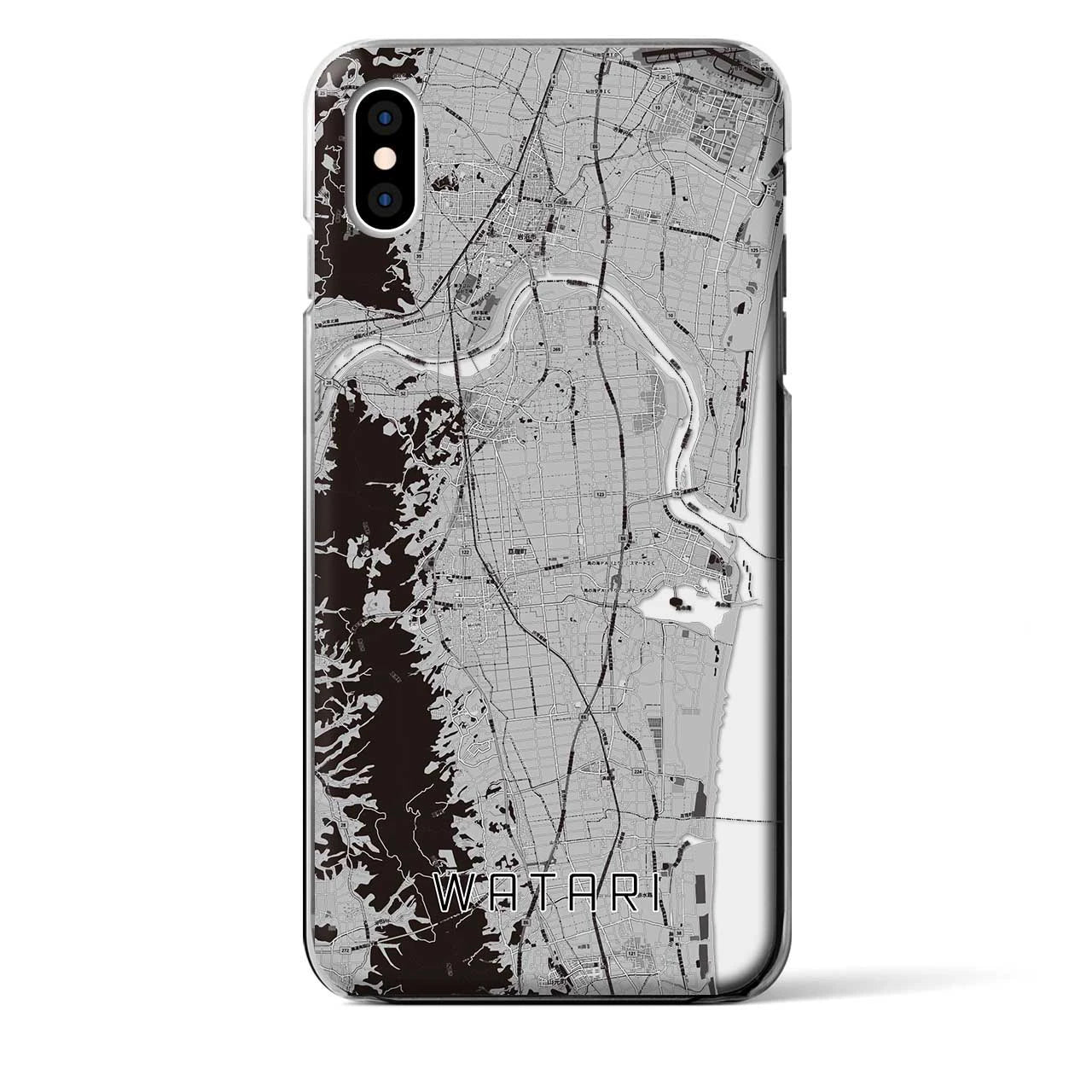 【亘理(宮城県)】地図柄iPhoneケース(クリアタイプ)