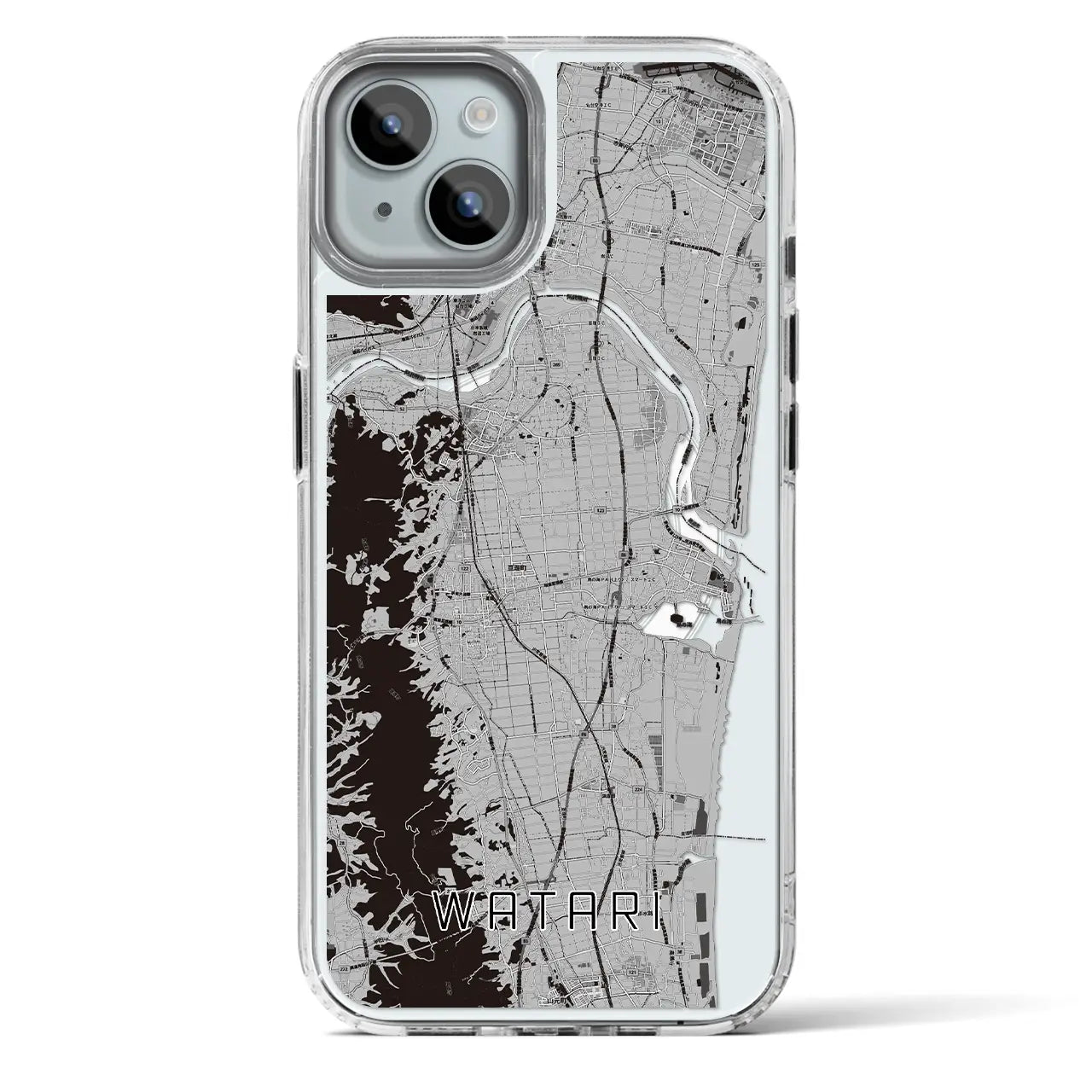 【亘理(宮城県)】地図柄iPhoneケース(MagSafeタイプ)
