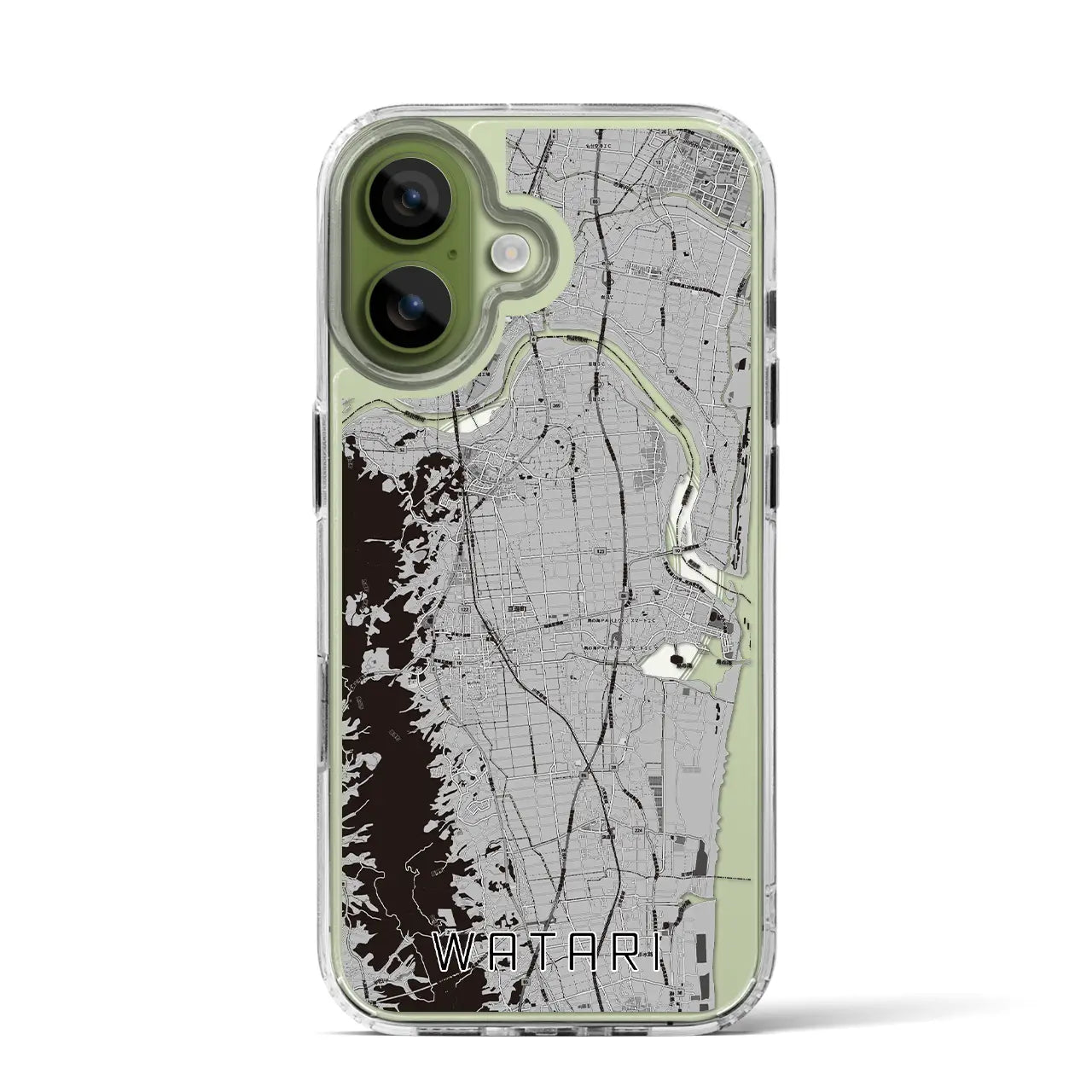 【亘理(宮城県)】地図柄iPhoneケース(MagSafeタイプ)