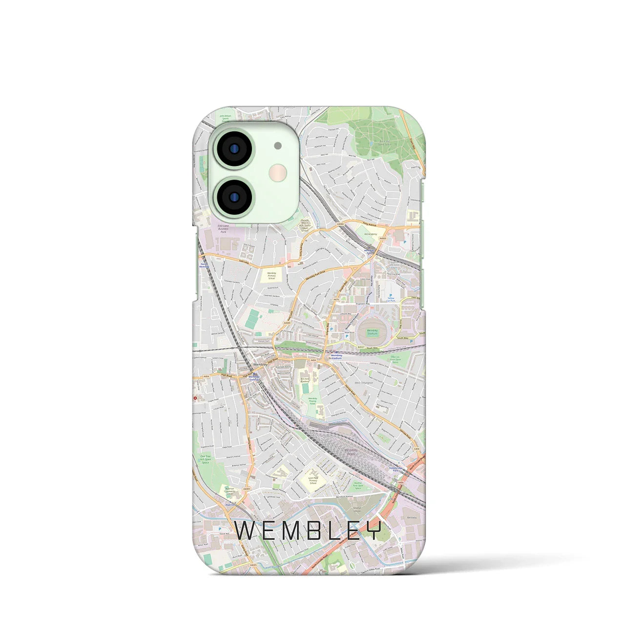 【ウェンブリー(イギリス)】地図柄iPhoneケース(バックカバータイプ)