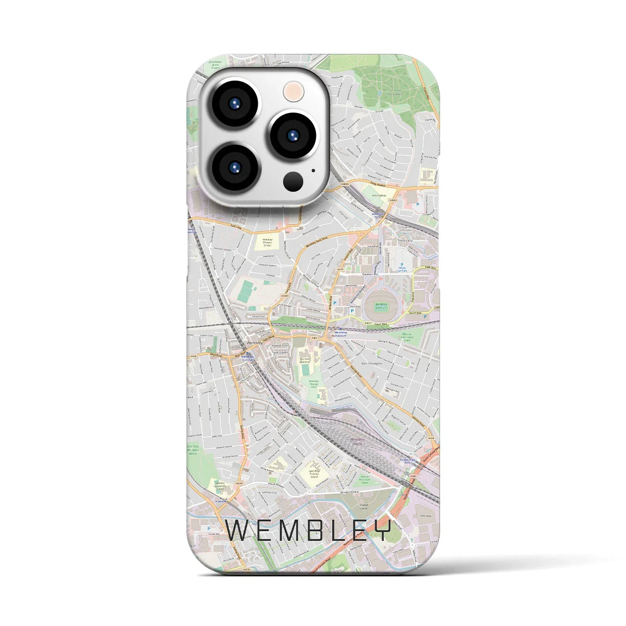 【ウェンブリー(イギリス)】地図柄iPhoneケース(バックカバータイプ)