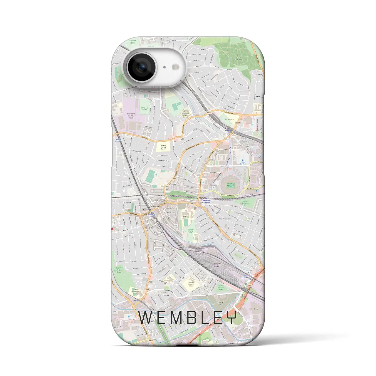 【ウェンブリー(イギリス)】地図柄iPhoneケース(バックカバータイプ)