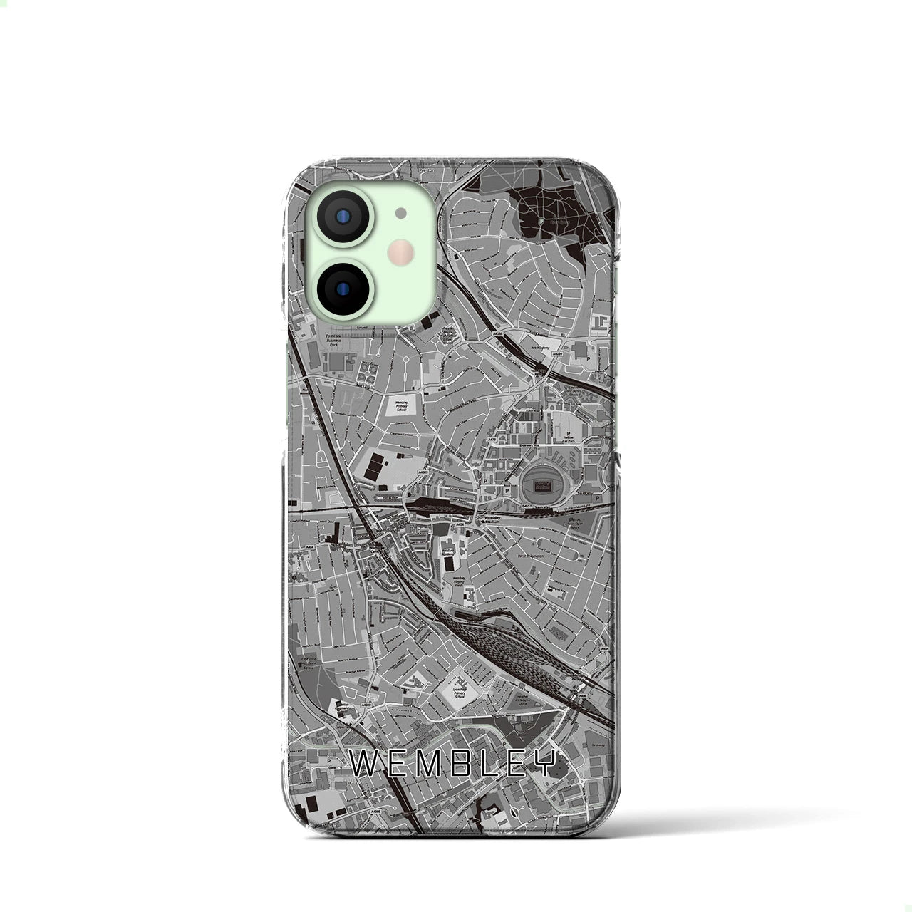【ウェンブリー(イギリス)】地図柄iPhoneケース(クリアタイプ)