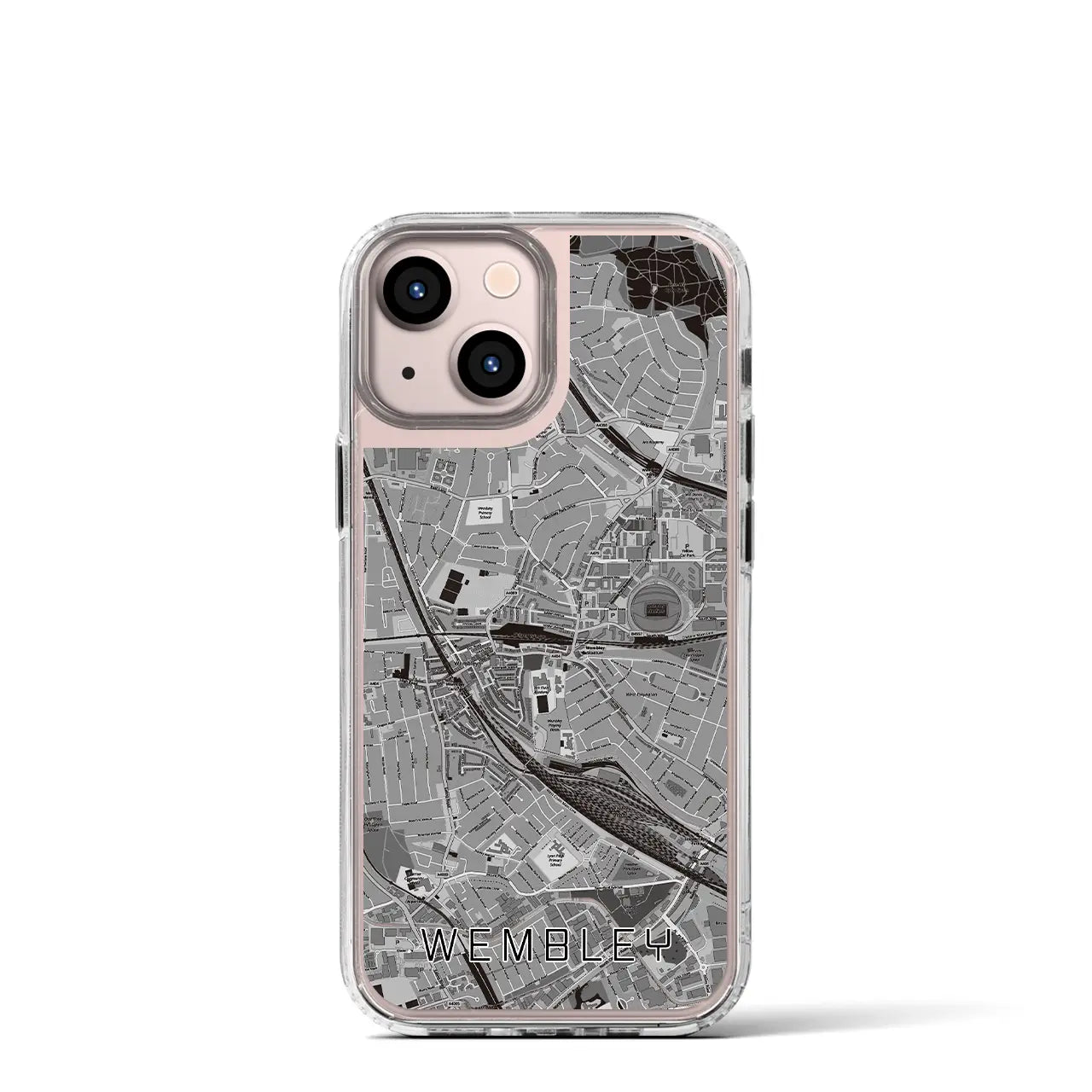 【ウェンブリー(イギリス)】地図柄iPhoneケース(MagSafeタイプ)