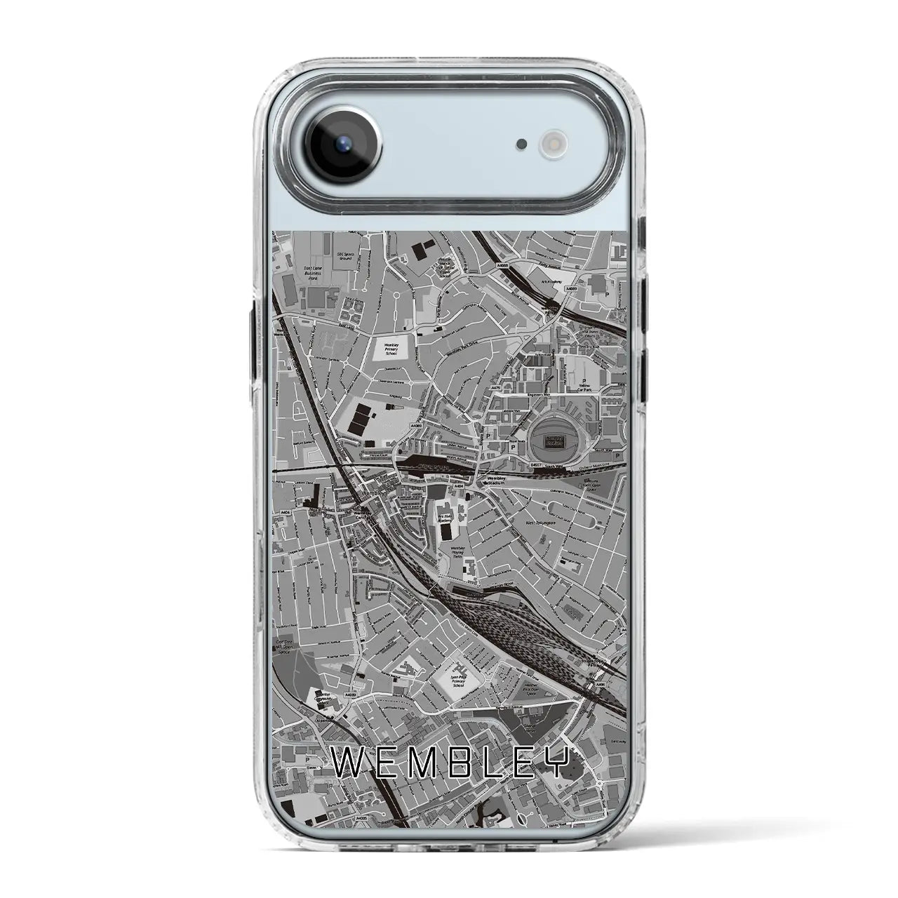 【ウェンブリー(イギリス)】地図柄iPhoneケース(MagSafeタイプ)