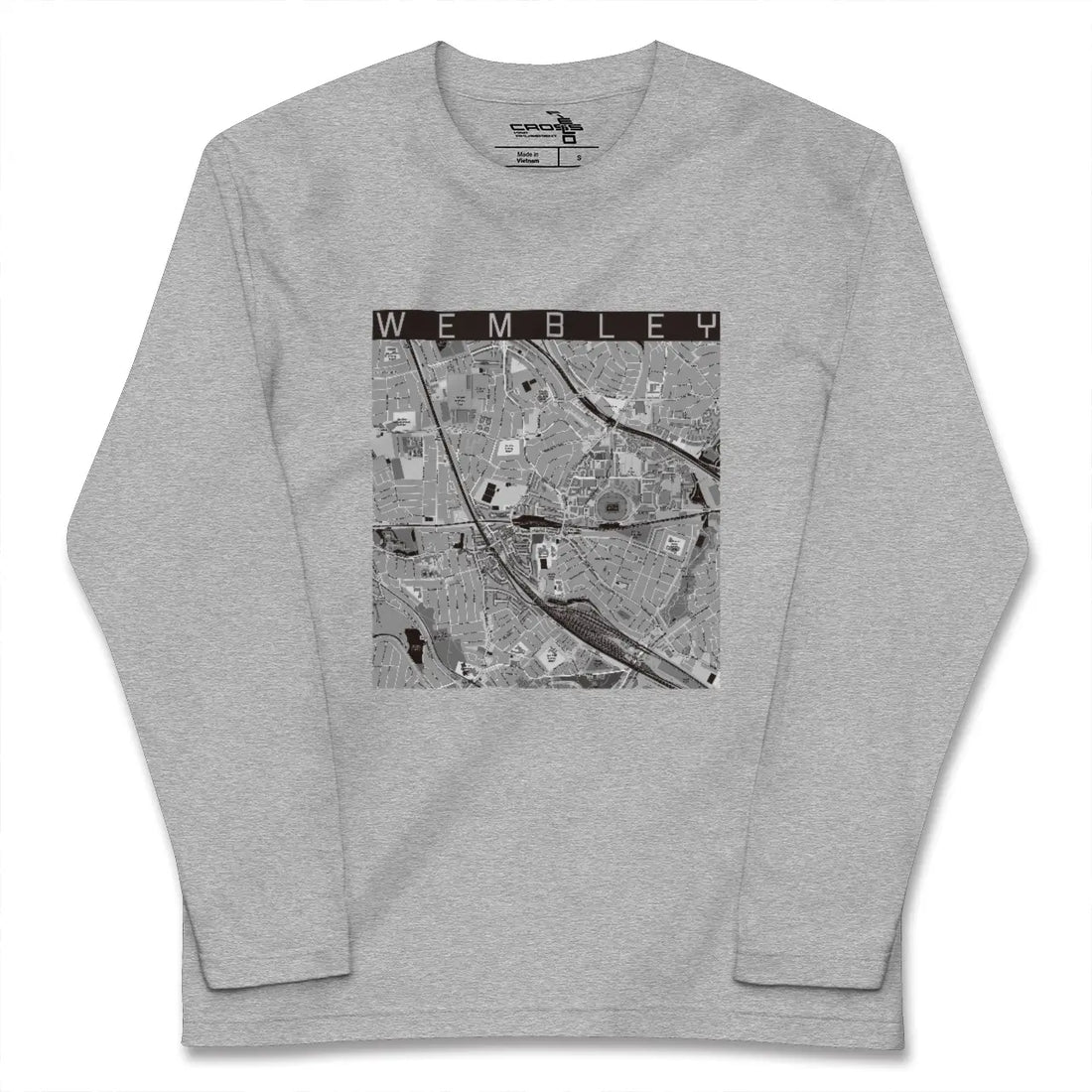【ウェンブリー(イギリス)】地図柄ロングスリーブTシャツ