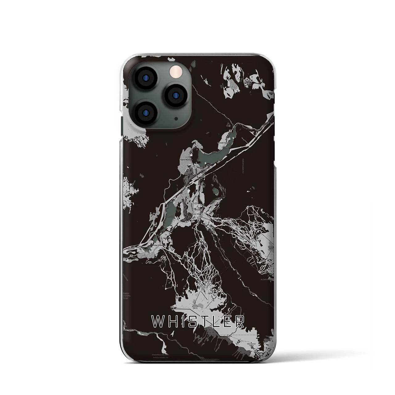 【ウィスラー(カナダ)】地図柄iPhoneケース(クリアタイプ)