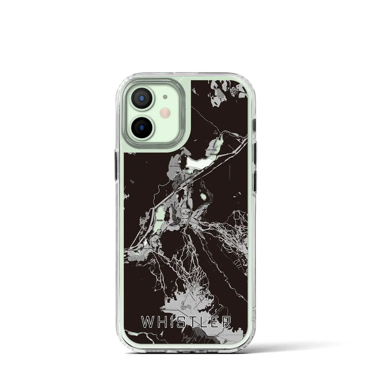 【ウィスラー(カナダ)】地図柄iPhoneケース(MagSafeタイプ)