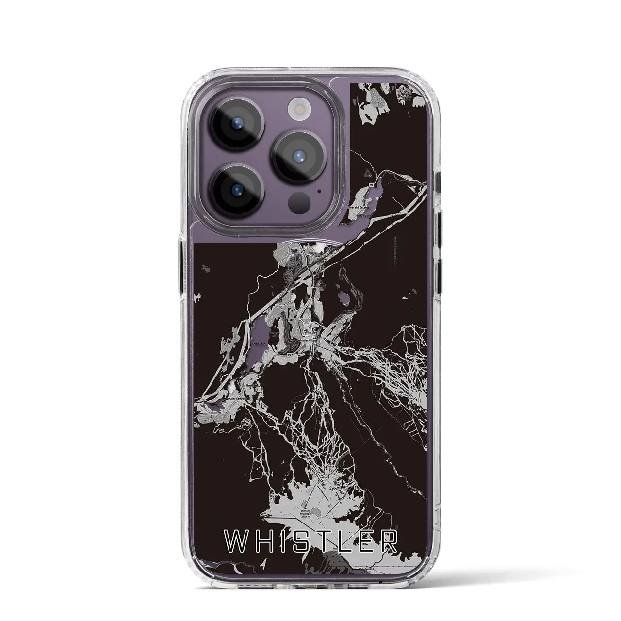 【ウィスラー(カナダ)】地図柄iPhoneケース(MagSafeタイプ)