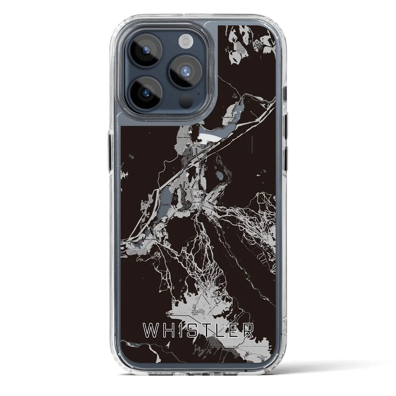【ウィスラー(カナダ)】地図柄iPhoneケース(MagSafeタイプ)