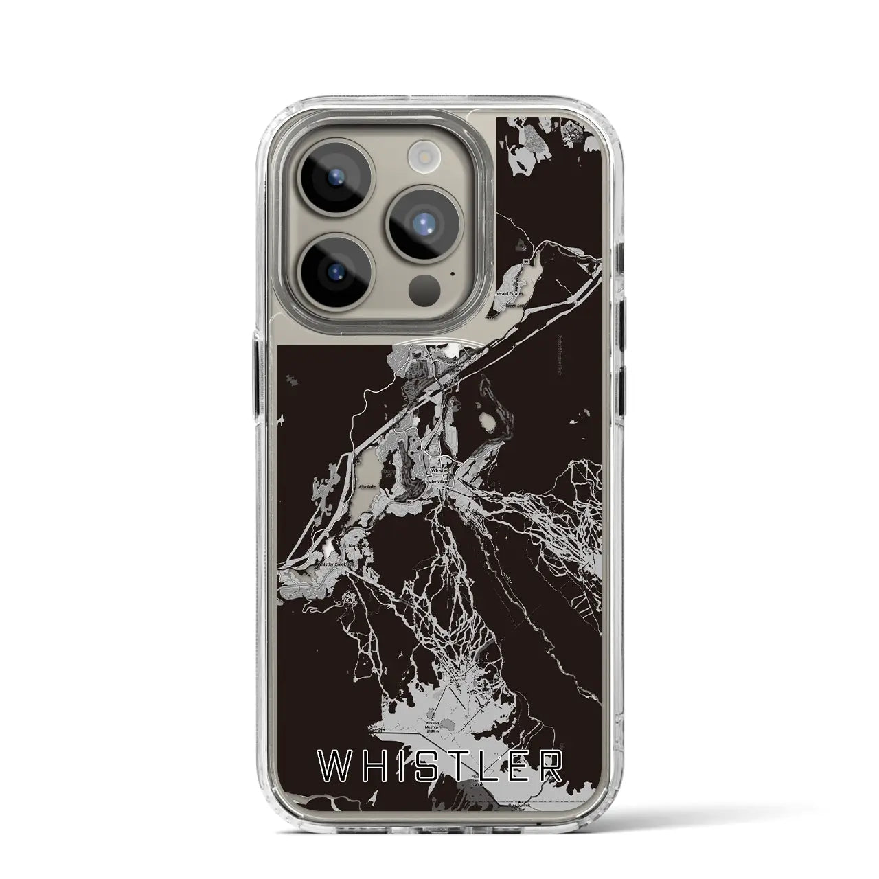 【ウィスラー(カナダ)】地図柄iPhoneケース(MagSafeタイプ)