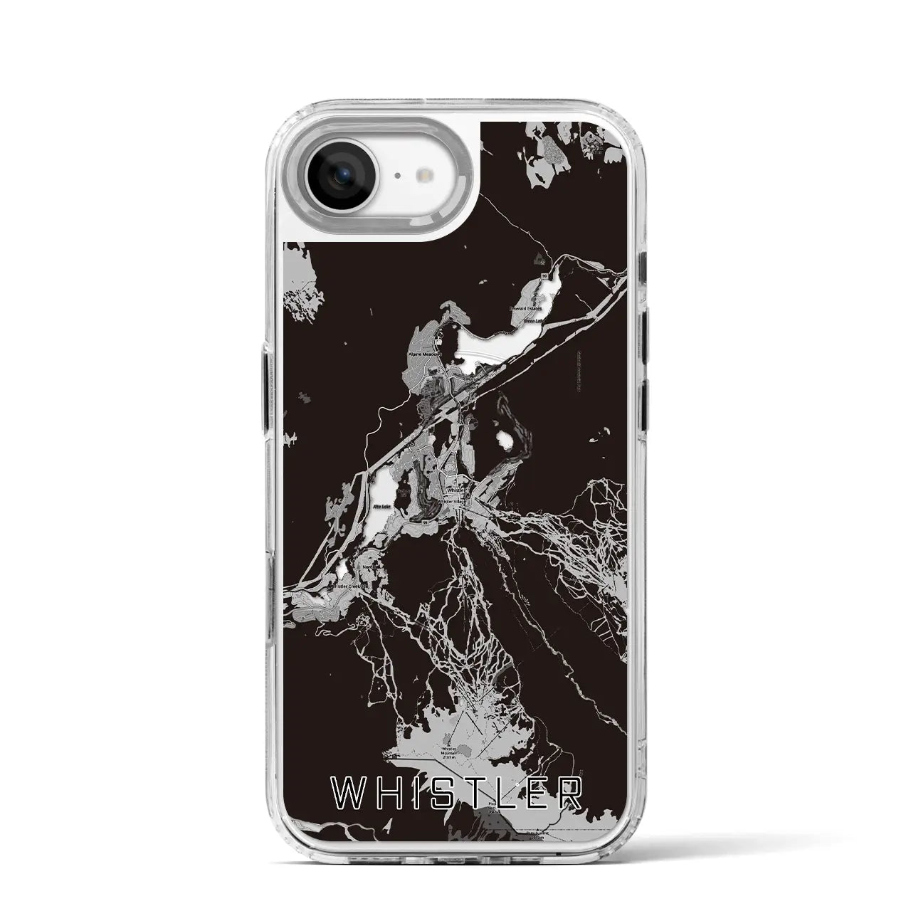 【ウィスラー(カナダ)】地図柄iPhoneケース(MagSafeタイプ)