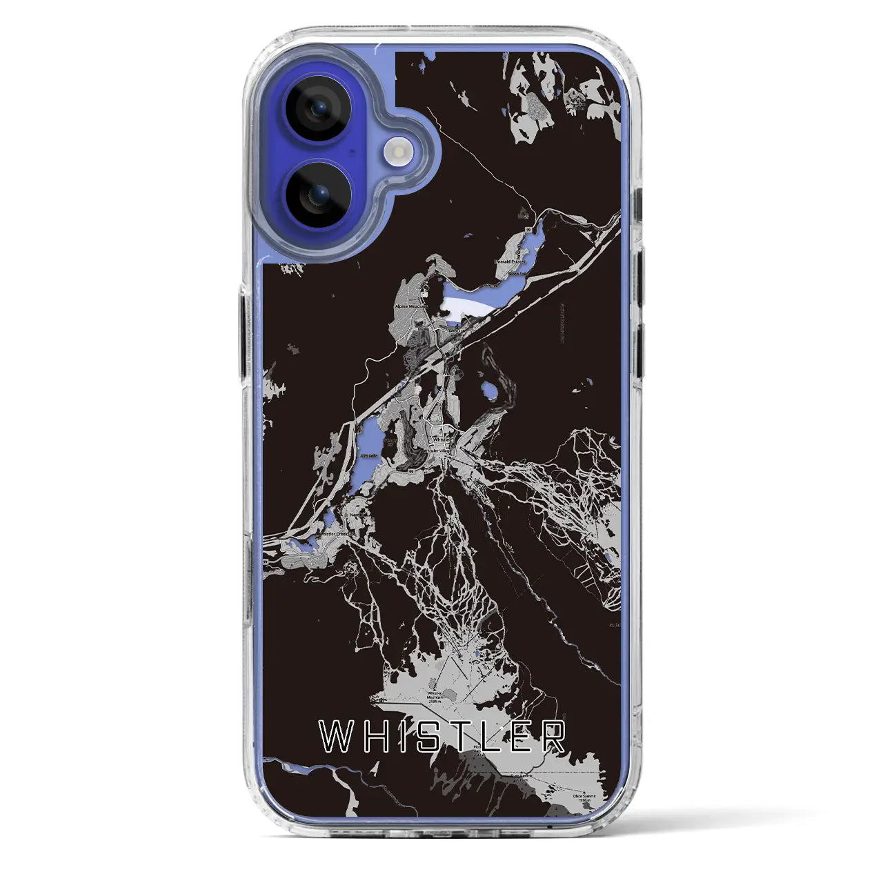 【ウィスラー(カナダ)】地図柄iPhoneケース(MagSafeタイプ)