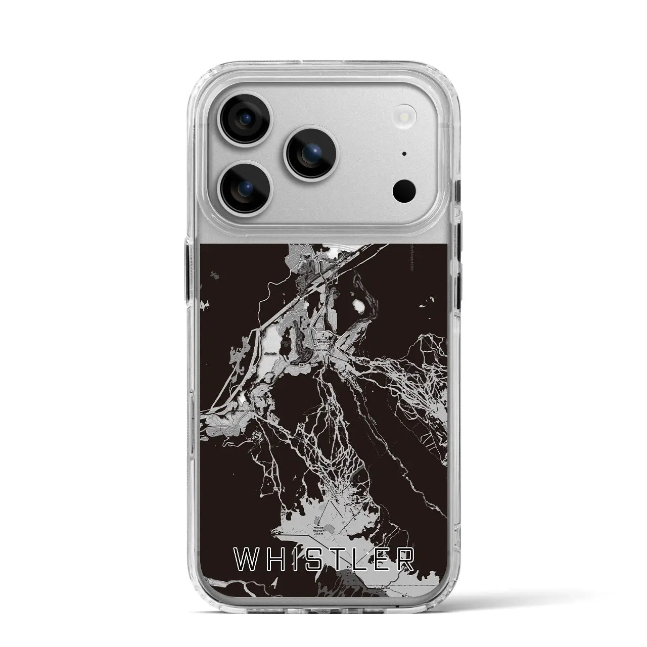 【ウィスラー(カナダ)】地図柄iPhoneケース(MagSafeタイプ)