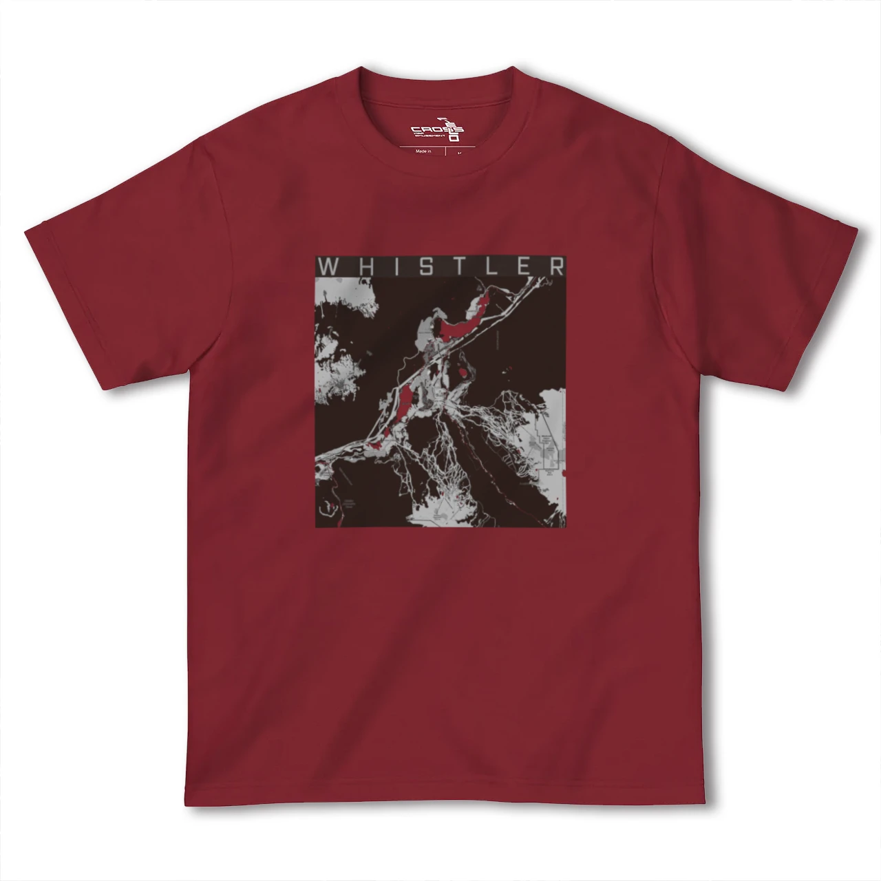 【ウィスラー(カナダ)】地図柄ヘビーウェイトTシャツ