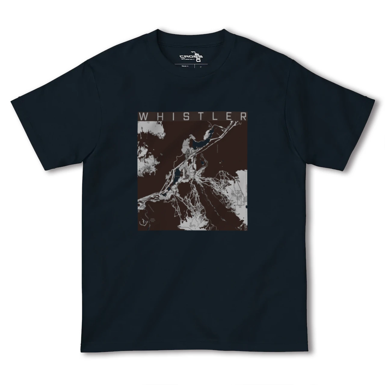 【ウィスラー(カナダ)】地図柄ヘビーウェイトTシャツ
