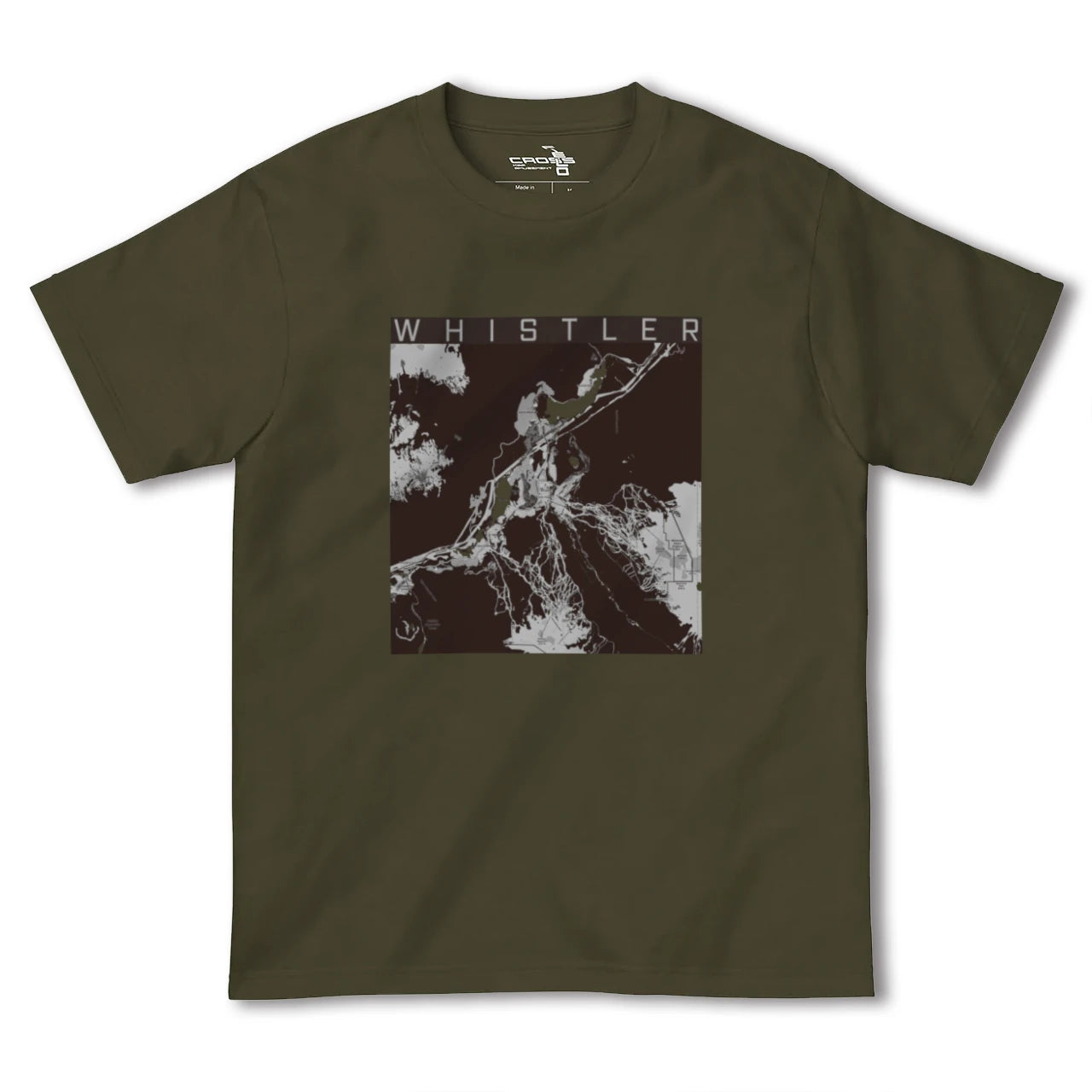 【ウィスラー(カナダ)】地図柄ヘビーウェイトTシャツ