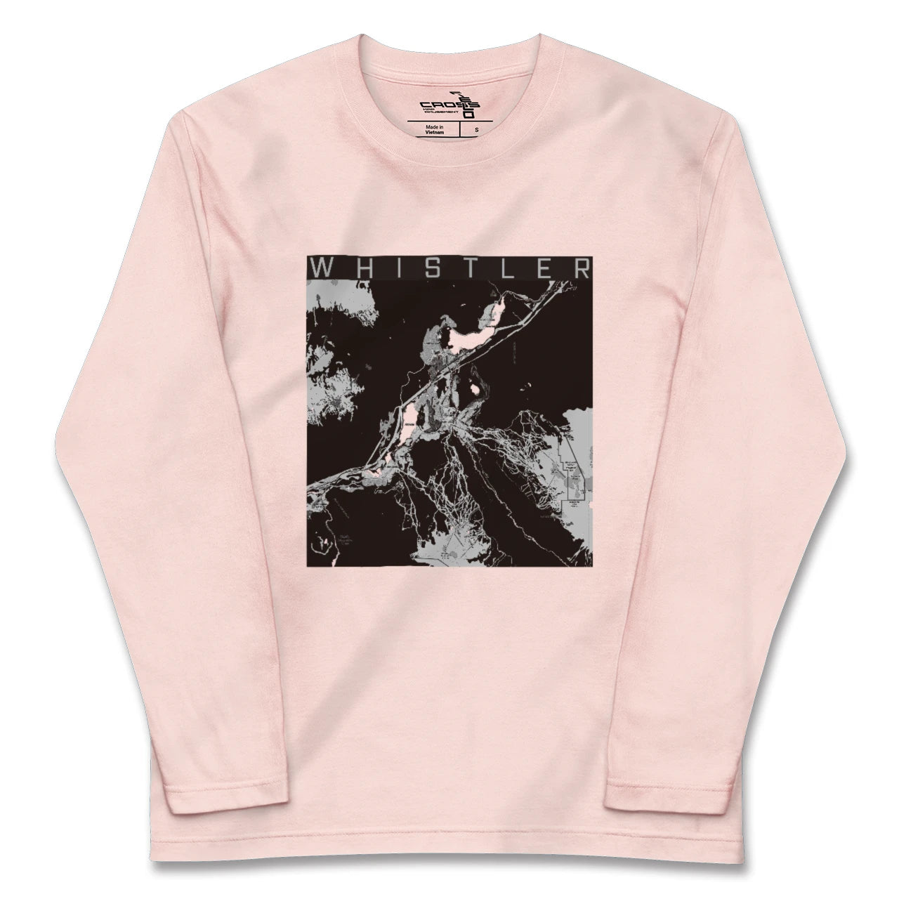 【ウィスラー(カナダ)】地図柄ロングスリーブTシャツ