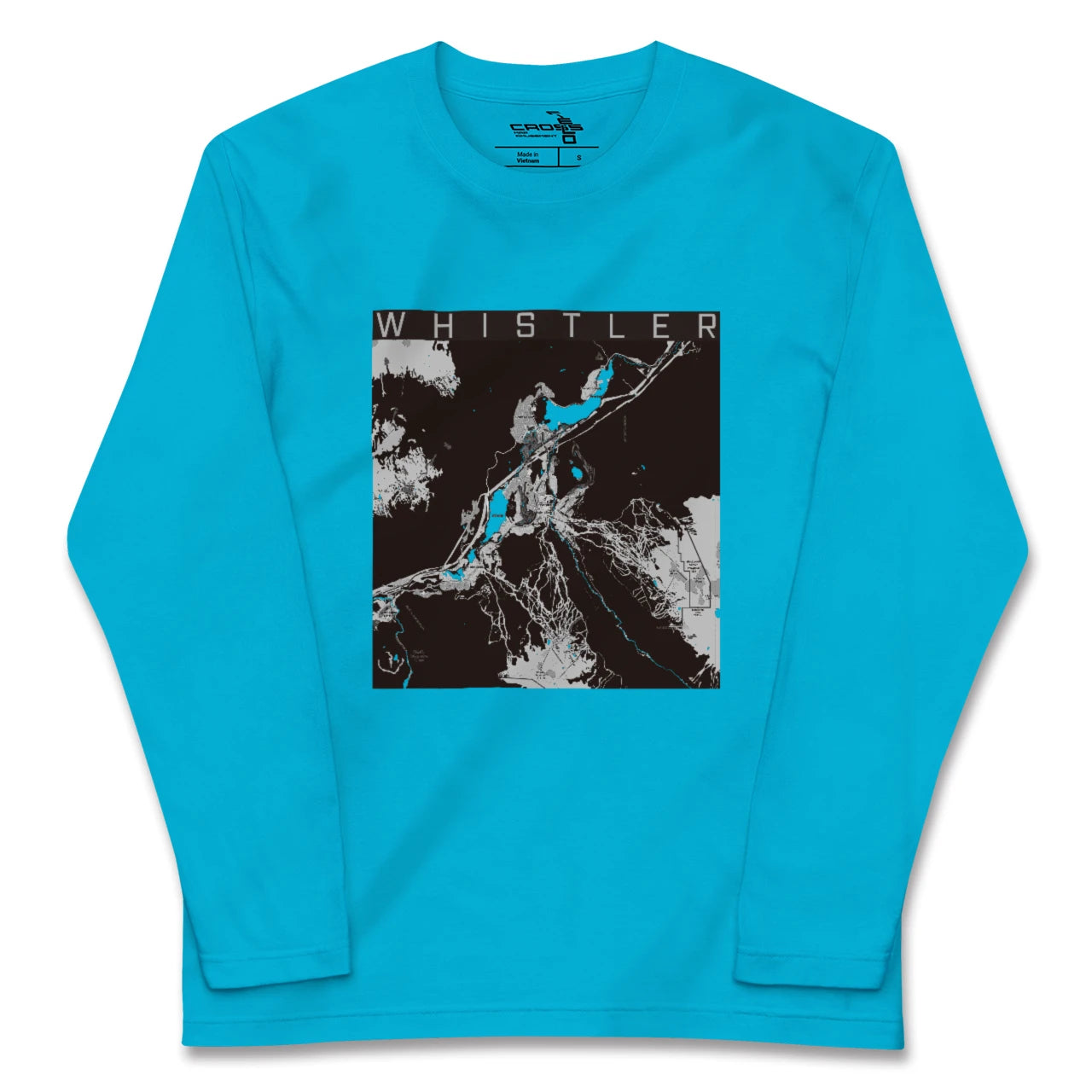 【ウィスラー(カナダ)】地図柄ロングスリーブTシャツ