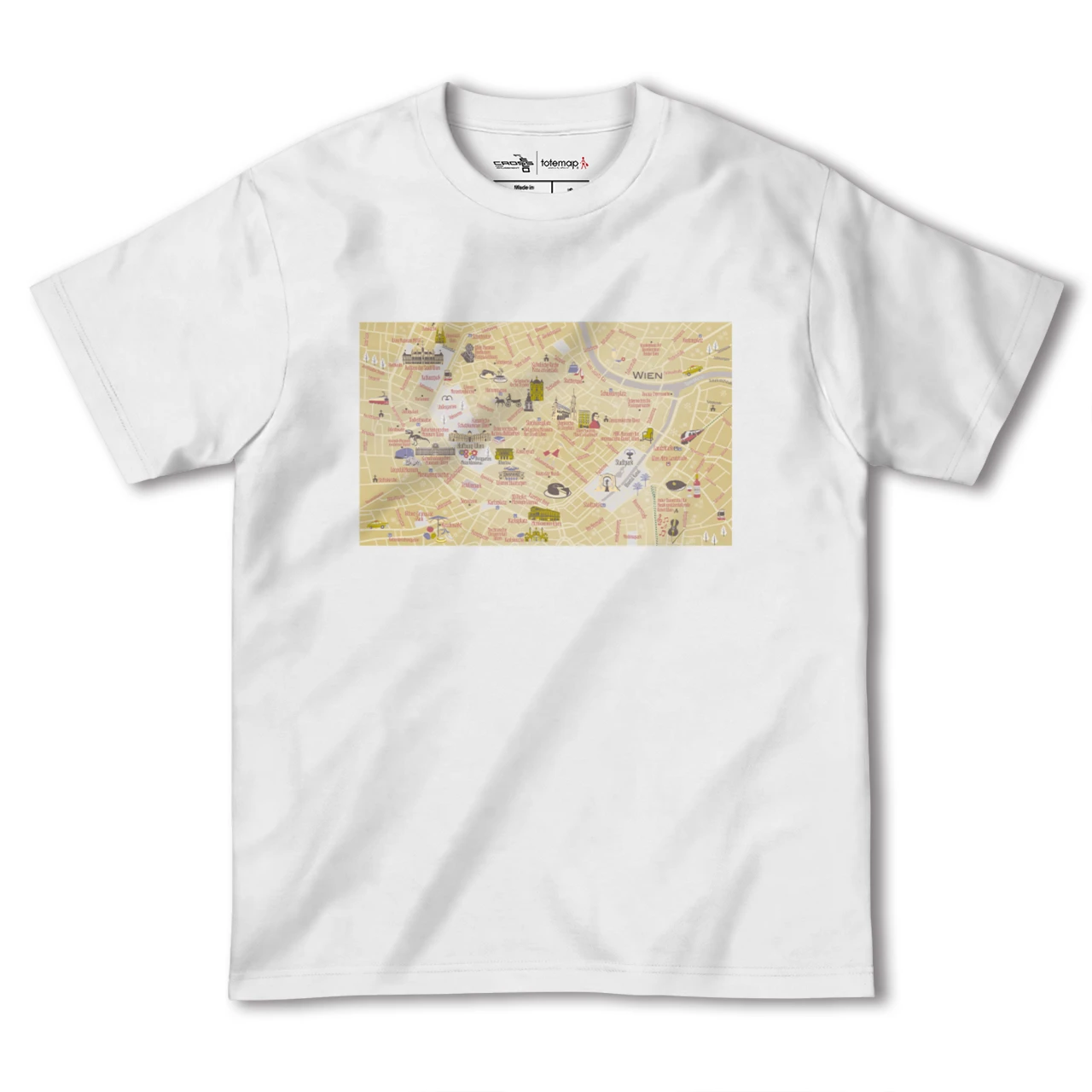【ウィーン(オーストリア)】イラストマップTシャツ