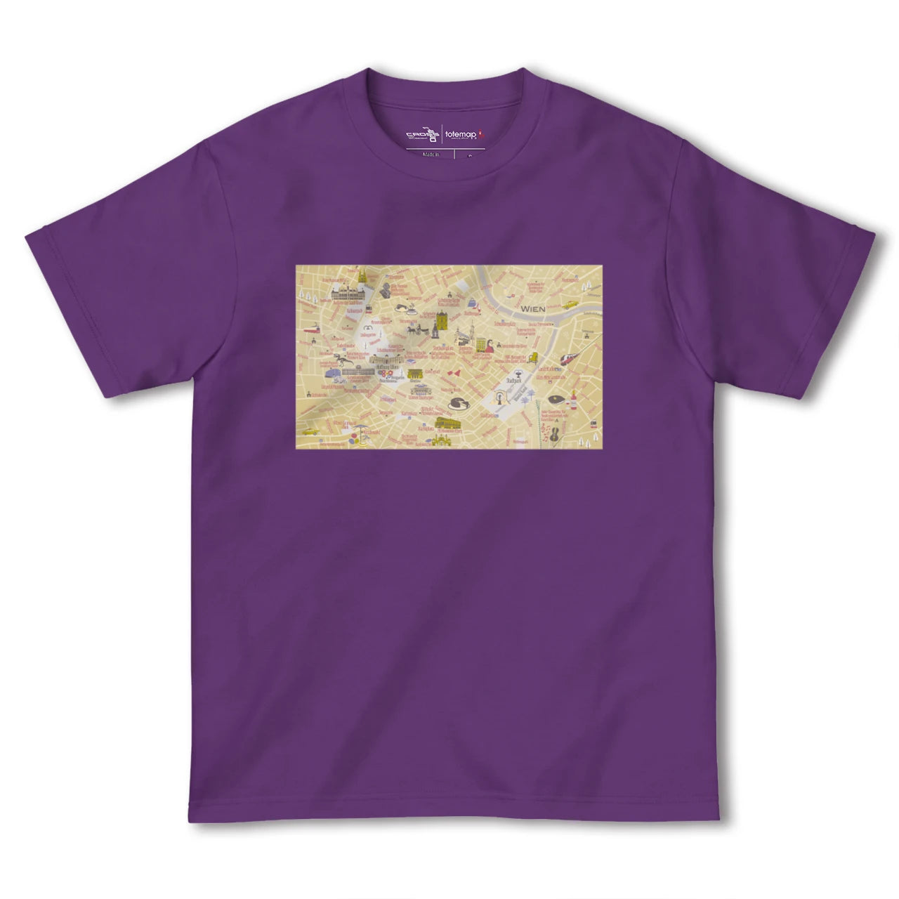 【ウィーン(オーストリア)】イラストマップTシャツ