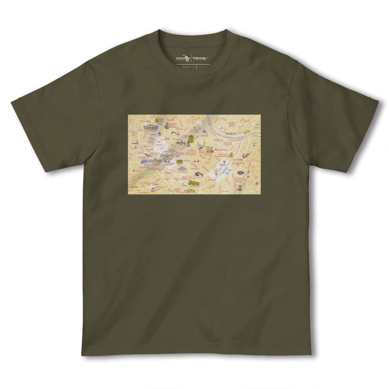 【ウィーン(オーストリア)】イラストマップTシャツ