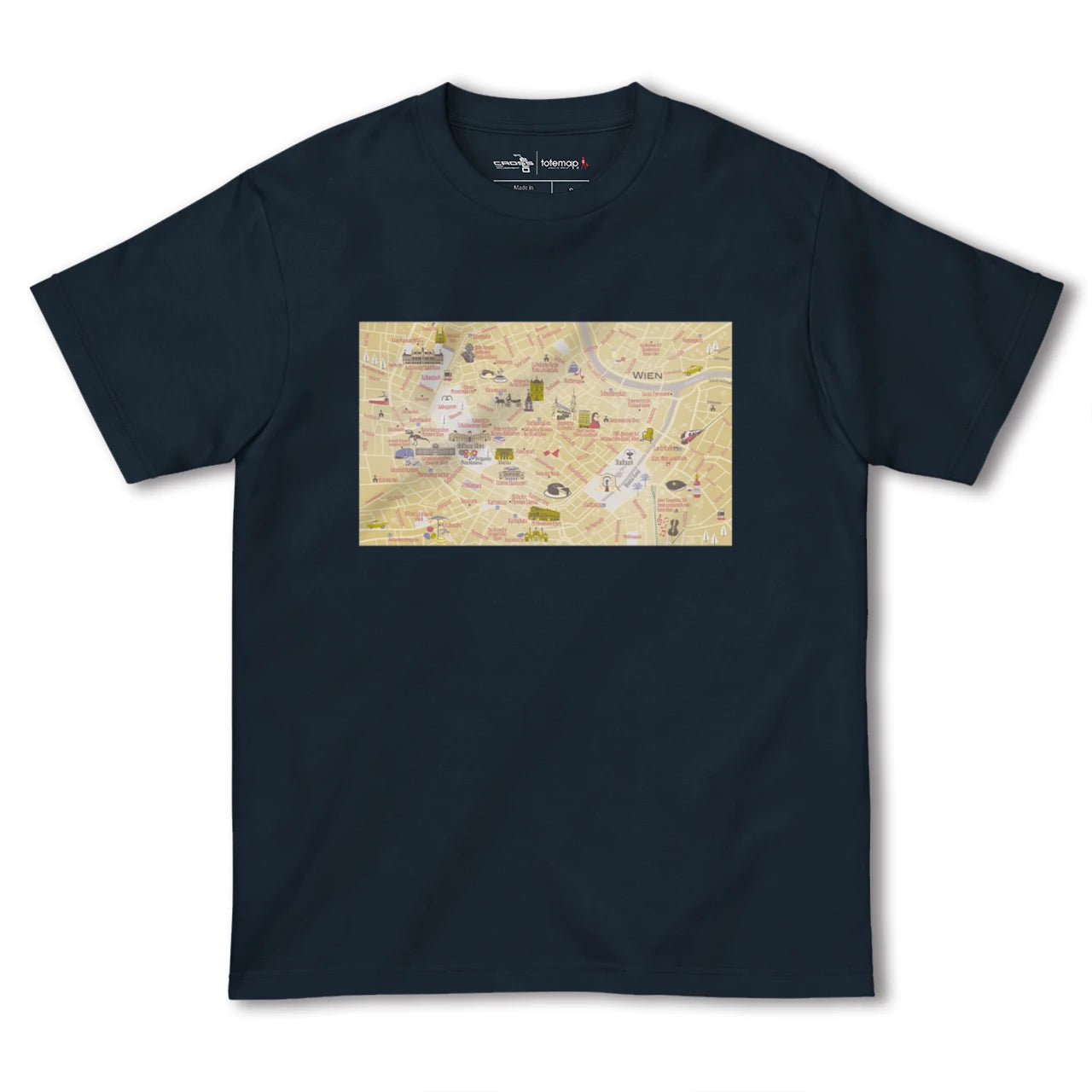【ウィーン(オーストリア)】イラストマップTシャツ