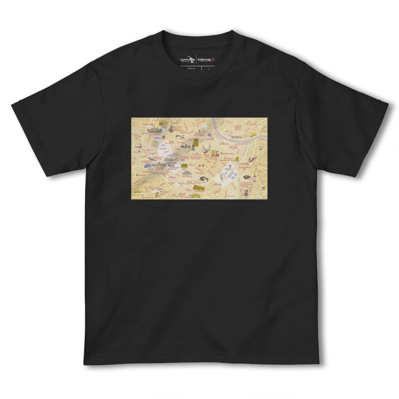 【ウィーン(オーストリア)】イラストマップTシャツ