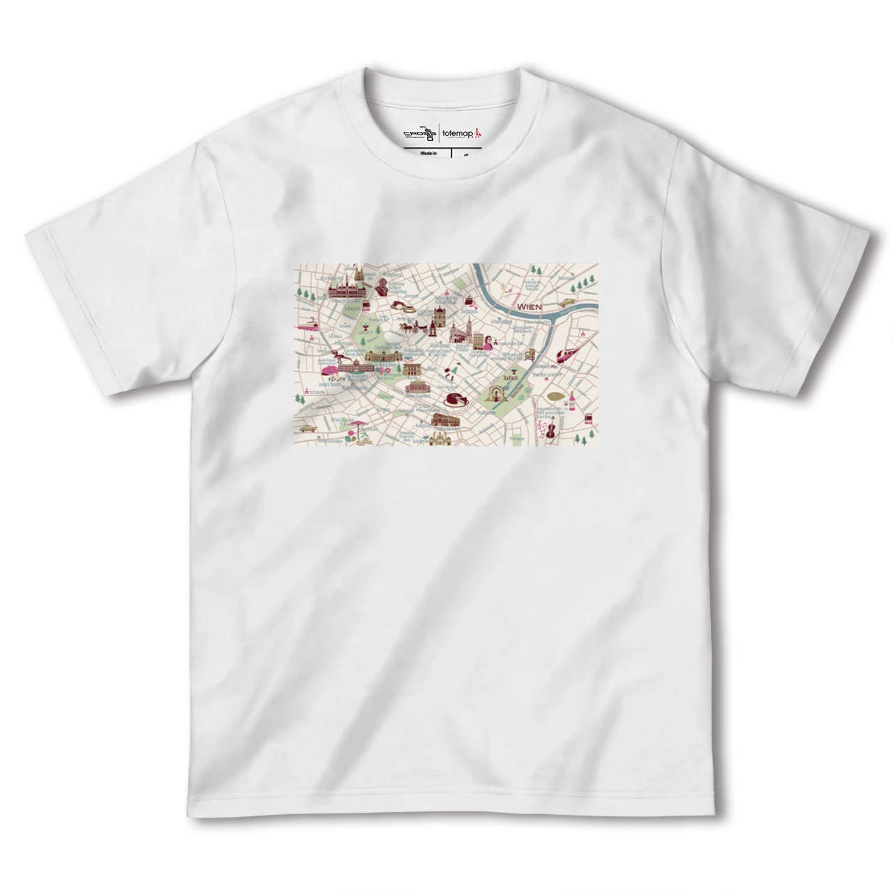 【ウィーン2(オーストリア)】イラストマップTシャツ