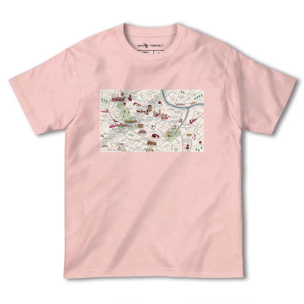 【ウィーン2(オーストリア)】イラストマップTシャツ