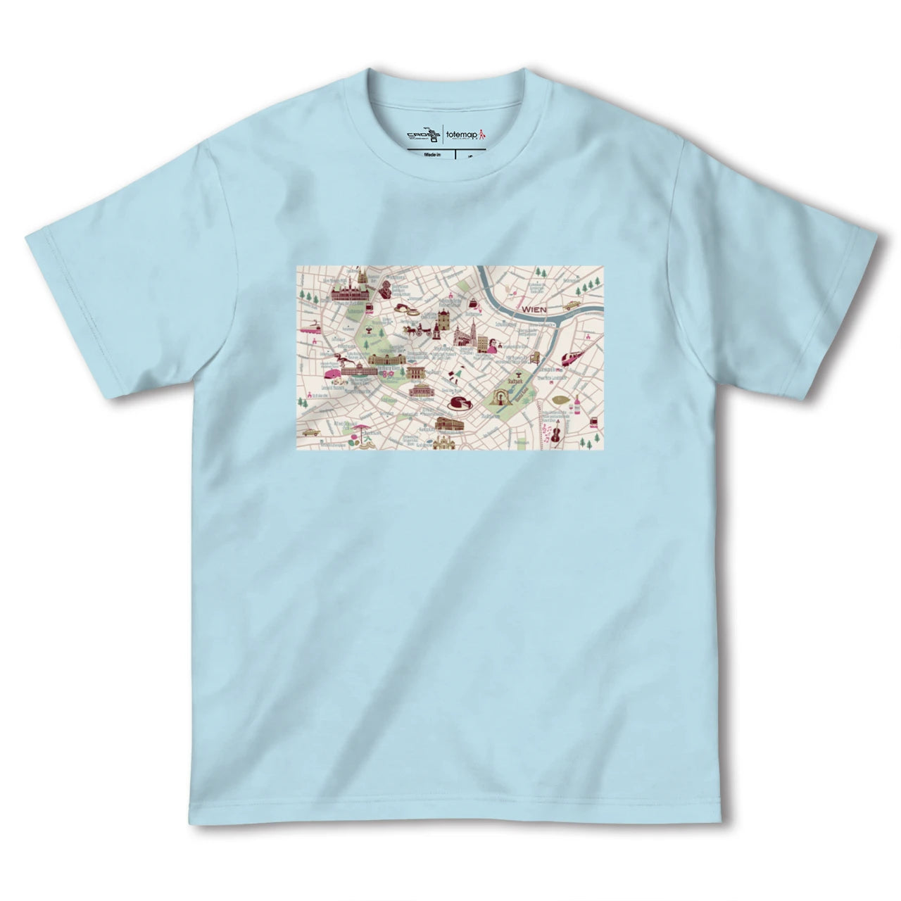 【ウィーン2(オーストリア)】イラストマップTシャツ
