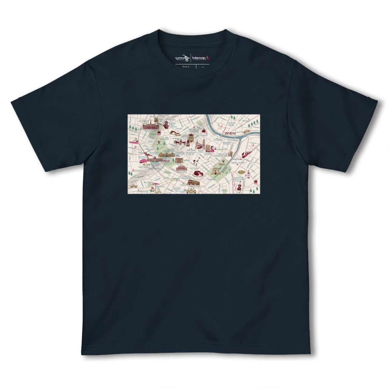 【ウィーン2(オーストリア)】イラストマップTシャツ
